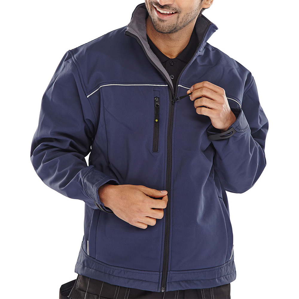 Soft Shell jacket navy blue – L