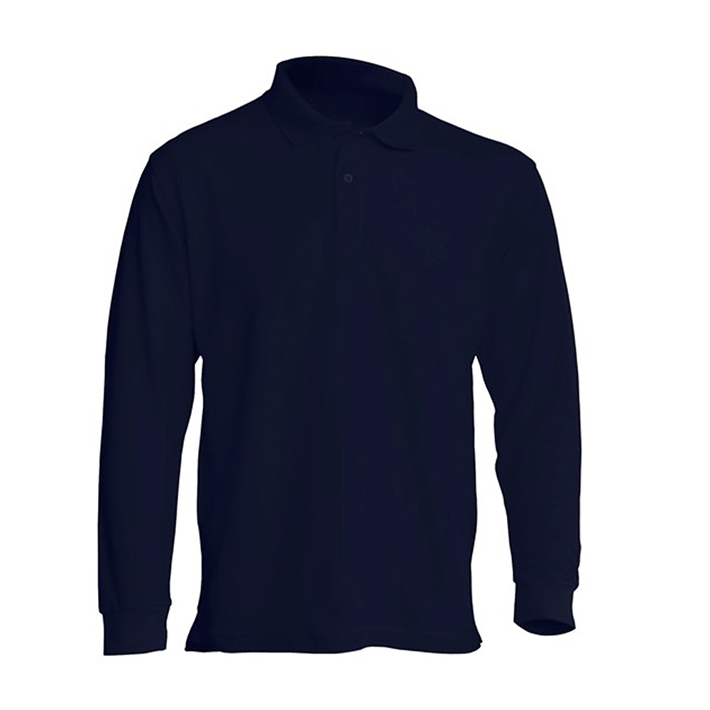Long Sleeve Polo Shirt Navy
