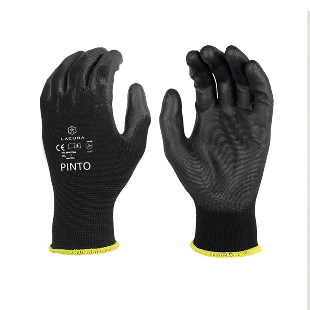 PU COATED GLOVES PINTO BLACK